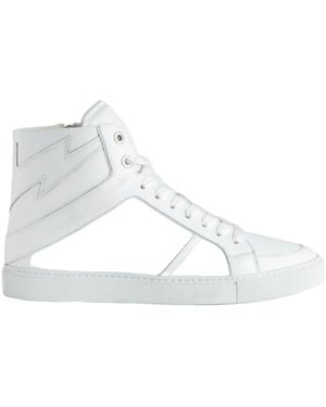 Zadig & Voltaire Zv1747 High Flash Trainers - White