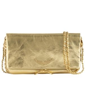 Zadig & Voltaire Clutch Rock Vintage Metal - Natur