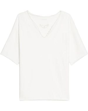 Zadig & Voltaire Henley T-Shirt Meg - White