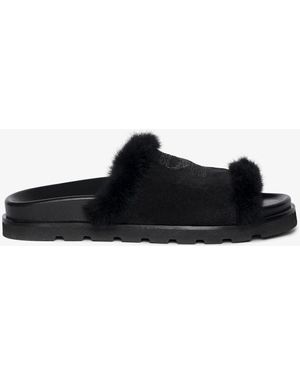 Zadig & Voltaire Teddy Bare Shearling Mules - Black