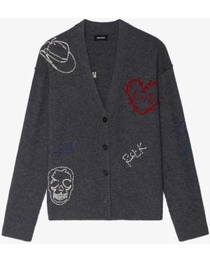 Zadig & Voltaire Mirkaz Cashmere Cardigan - Blue