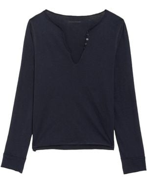 Zadig & Voltaire Henley T-Shirt - Blue
