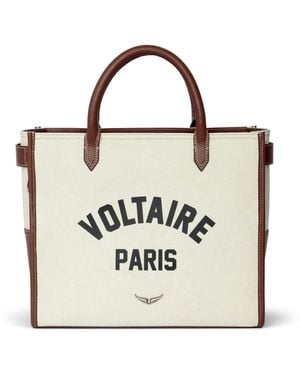 Zadig & Voltaire Sac Angel Tote Voltaire Flash - Blanc