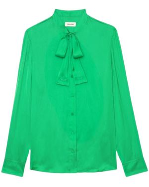 Zadig & Voltaire Tulba Satin Shirt - Green