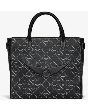 Zadig & Voltaire Angel Tote Monogram Bag - Black