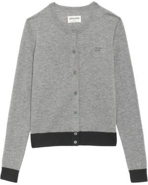 Zadig & Voltaire Missya Cardigan 100% Cashmere - Grey