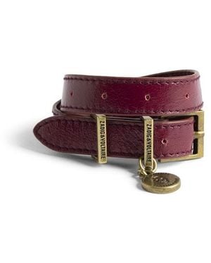 Zadig & Voltaire Sunny Leather Bracelet - Purple