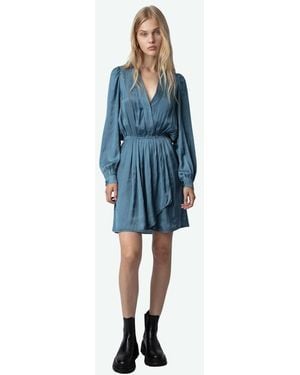 Zadig & Voltaire Remember Satin Dress - Blue