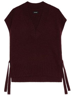 Zadig & Voltaire Maddy Sleeveless V Neck Jumper - Purple