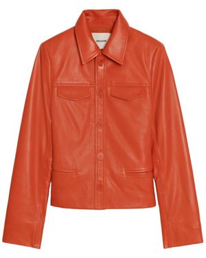 Zadig & Voltaire Jacket Liam Leather - Orange