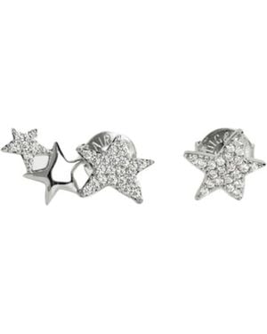 Zadig & Voltaire Pendientes Rock Star Strass - Blanco