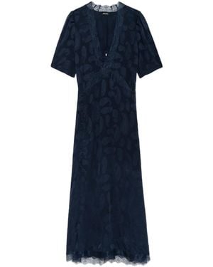 Zadig & Voltaire Redox Dress 100% Silk - Blue