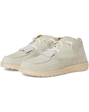 HEYDUDE Wendy Mid Elevated Flat Shoes, Suede - Metallic