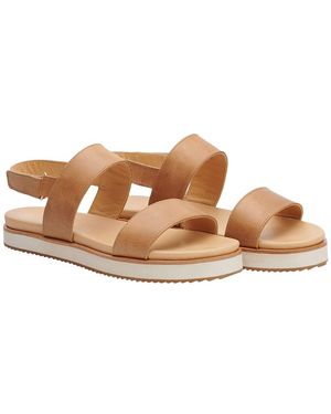 Nisolo Go-To Flatform Sandal (Almond) Shoes - Black