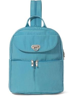 Baggallini Coastal Flip Lock Day Pack Handbags, Nylon - Blue