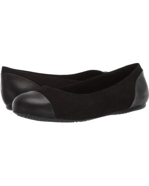 Softwalk Sonoma Cap Toe Flat Shoes 6.5 M (B) Leather - Black