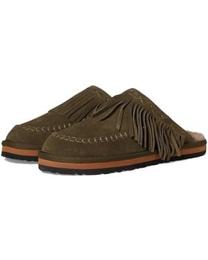 Free People Fallon Fringe Mules Boots - Brown