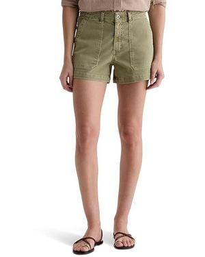 AG Jeans Analeigh Mid-Rise Utility Shorts - Black