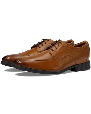 Clarks Whiddon Pace (Dark Tan Leather) Shoes - Brown