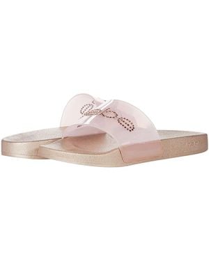 Bebe rose gold slides best sale