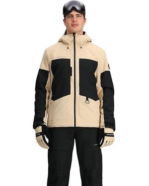 Obermeyer Grommet Jacket Clothing, Polyester/Faux Leather/Down - Black