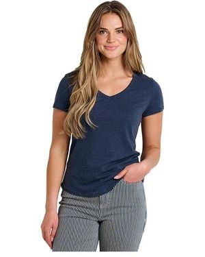 Toad&Co Marley Ii Short Sleeve T-Shirts Clothing, Spandex/Lyocell/Cotton - Blue
