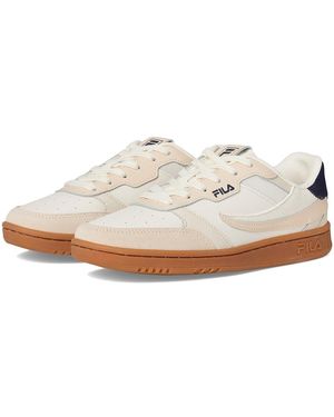 Fila Fila Sizzo Leather Suede Lace-Up Sneakers - White