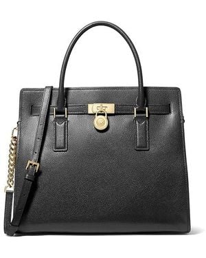 MICHAEL Michael Kors Hamilton Moderne Large Satchel Satchel Handbags, Leather - Black