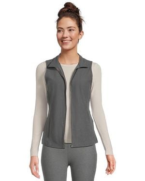 Beyond Yoga Venice Zip-Front Vest Jacket, Elastane/Polyester - Black