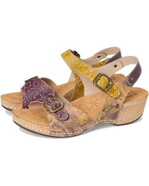 Spring Step Osuna Wedge Shoes, Leather - Metallic