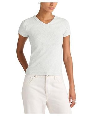 Madewell High V Ribbed Baby T-Shirts Clothing Md 6-8) Cotton - Black