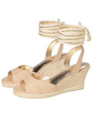 Lilly Pulitzer Paley Espadrille Wedge Sandals, Leather - Black