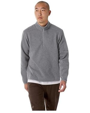 Arc'teryx Covert 1/2 Zip Coat Cloud Heather/Void, Polyester - Black