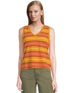 Toad&Co Grom V Neck Tank Top Clothing, Cotton - Black