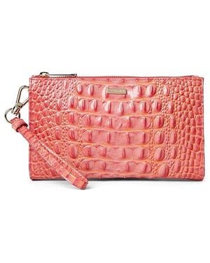 Brahmin Daisy Clutch Handbags, Leather/Polyester - Red