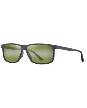 Maui Jim Pulama (Shiny/Neutral Polarized) Fashion Sunglasses - Black