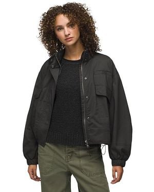 Prana Palisades Ripstop Jacket (Dark Iron) Coat - Black