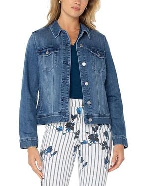 Liverpool Los Angeles Classic Jean Jacket Coat, Cotton/Denim/Polyester - Blue