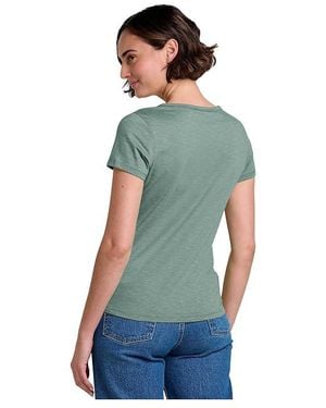 Toad&Co Marley Ii Short Sleeve T-Shirts Clothing, Spandex/Lyocell/Cotton - Blue