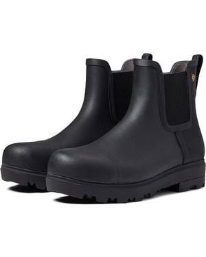 Bogs Laurel Chelsea Composite Safety Toe Work Pull-On Boots 6 B - Black