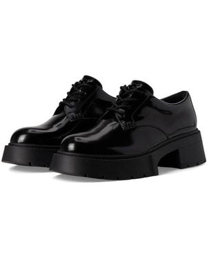 COACH Lyla Platform Derby Flat Shoes, Leather/Rubber - Black