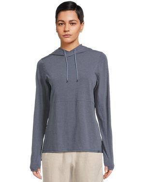 L.L. Bean Everyday Sunsmart(R) Long-Sleeve Hooded Pullover Clothing, Elastane/Lyocell/Polyester - Black