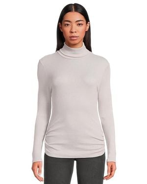 Michael Stars Nessa Turtleneck T-Shirts Clothing (Us 0-12) Cotton/Nylon - Black