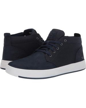 Timberland Davis Square Leather And Fabric Chukka Lace-Up Boots 13 D - Blue