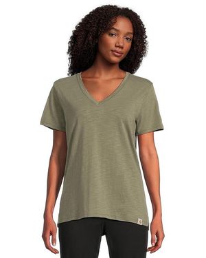 Carhartt Tencel Fiber Series Relaxed Fit Short-Sleeve Vneck T-Shirt Sweater, Cotton/Lyocell/Tencel - Black