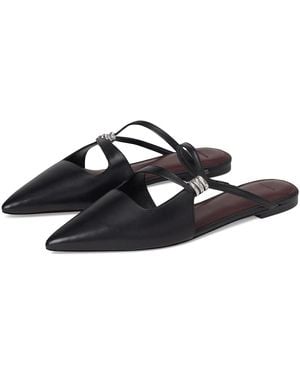 Vince Gilia Mule Shoes Flat Shoes, Leather - Black