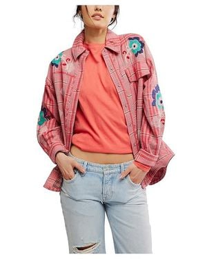 フリーピープル Free People We The Free Embroidered Sashiko Shirt レディース シャツ トップス Pi We The Free Embroidered Sashiko Shirt | Free People