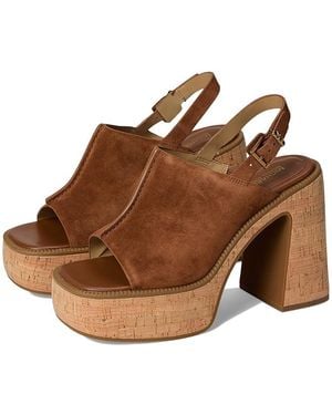 Michael Kors Leia Platform Sandal Sandals, Leather/Rubber - Brown