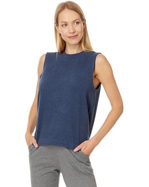 Pact Airplane Mock Neck Shell Clothing, Cotton - Blue