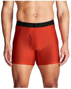 Under Armour Performance Tech Solid 6 Boxer Briefs Underwear, Elastane/Polyester - Black